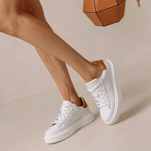 White and Cognac ALOHAS Sneakers